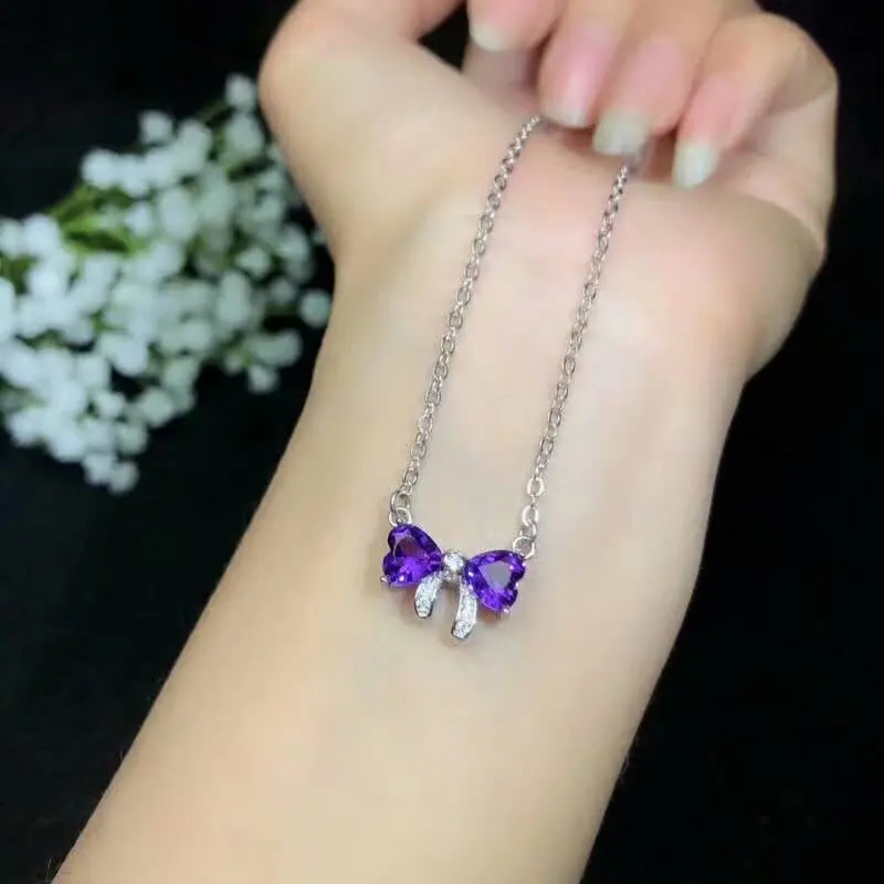 SHILOVEM 925 серебро Пьезоэлектричество подвески из аметиста классические оптовая