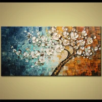hand painted oil painting palette knife flower canvas wall art canvas pictures for living room home decor cuadros decoracion 26