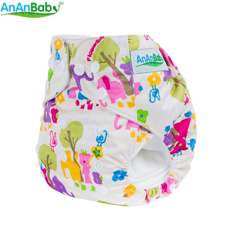 NEW 2017 One Size Fits All Washable Ananbaby Cloth Diaper With Insert | Мать и ребенок