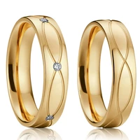 ladies love alliances golden proposal marriage wedding rings set for couples men and women stainless steel jewelry
