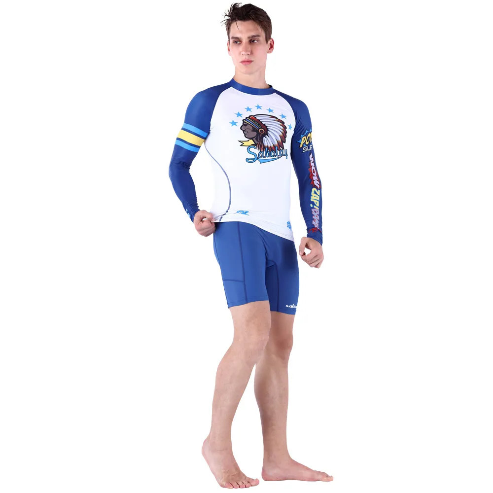 SABOLAY Lycra Dive Skin Pants And Long sleeve Tops Rash Guards Surfing Suit UVB Protection | Спорт и развлечения