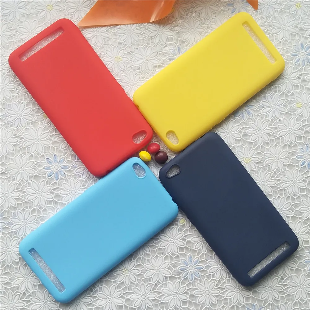 Простой однотонный чехол-накладка для Xiaomi Redmi 5A 5 A Цветной силиконовый матовый