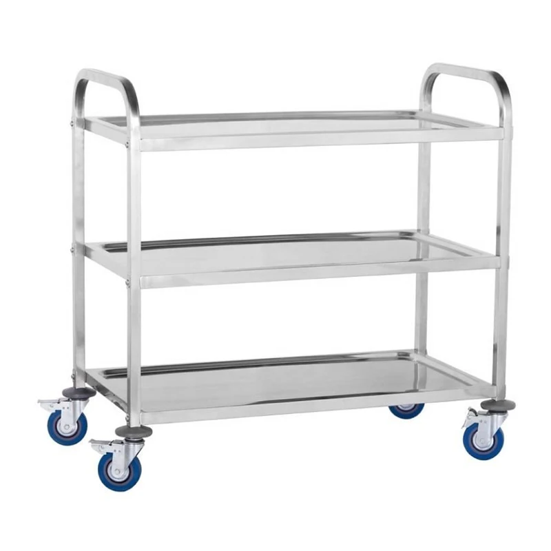 Новые 3 яруса Carrito Cocina Отель Ресторан Кухня тележка очистки тележка большой Нержавеющая сталь общественного питания Кухня to Cart HWC