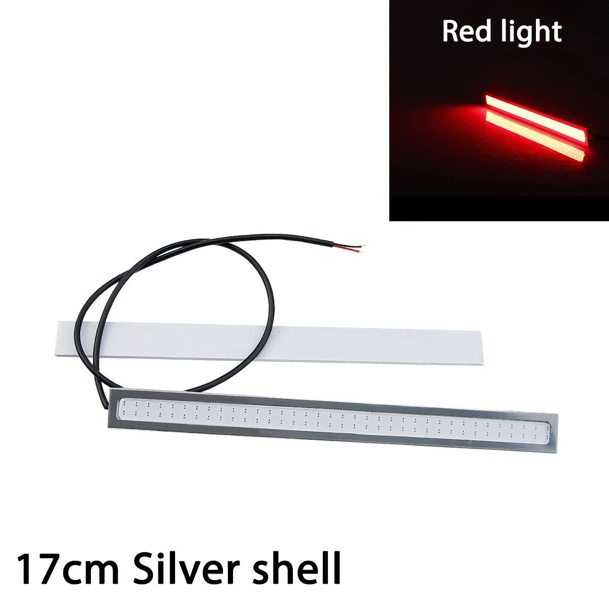 Silver-red light 2 шт. Автомобильный светодиодный дневные ходовые огни ультра яркий DC 12 В 17 см водонепроницаемый авто DRL COB вождения Противотуманные фары DHO DRL - Цвет: Silver-red light