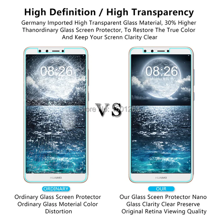 2 шт для huawei Enjoy 8 Plus 5 93 &quotзакаленное стекло чехол экрана Закаленное Защитная