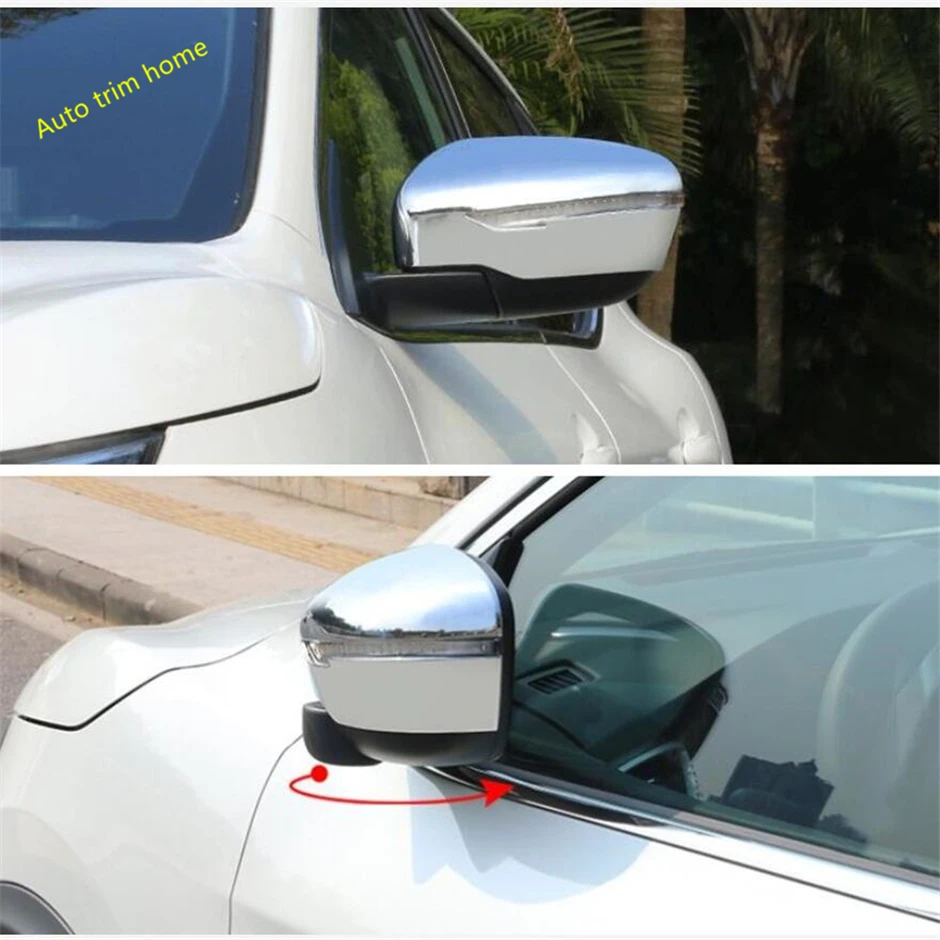 

Lapetus Side Rearview Mirror Cap Cover Trim Fit For Nissan Qashqai J11 2014 - 2019 Auto Accessories / Chrome / Carbon Fiber ABS