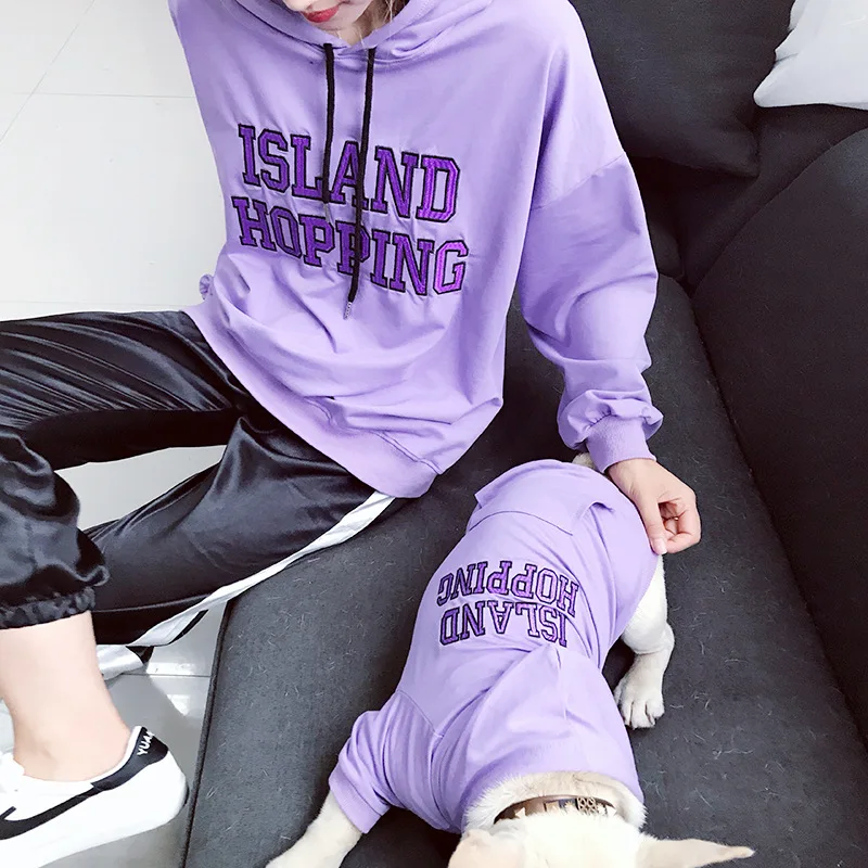 Embroidery Family Clothes For Dog Small Big Large Coat Jacket Hoodie Women Shirt Pajamas Clothing | Дом и сад