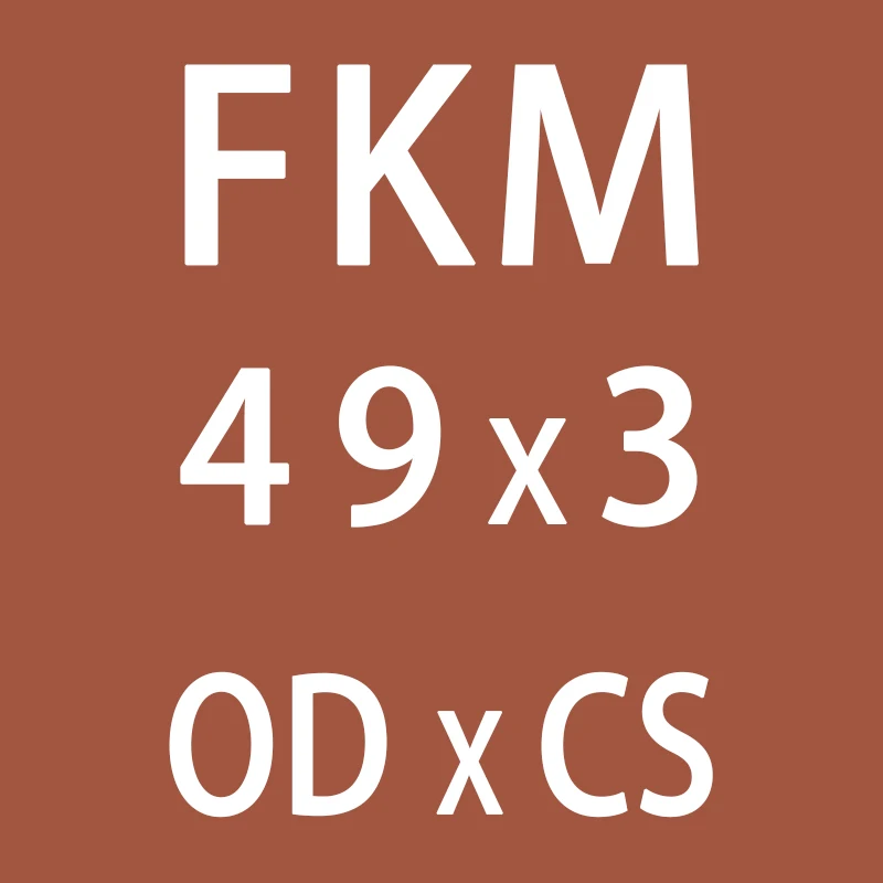 3 шт. фторкаучук кольцо коричневый FKM уплотнительное кольцо OD41/42/43/44/45/46/47/48/49/50*3 мм резиновое уплотнительное кольцо масло для уплотнения кольцо прокладки, шайбы - Цвет: OD49mm