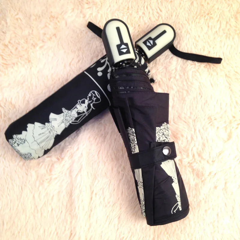 Новинка 2017 милый автоматический складной зонт принцессы в Корейском стиле