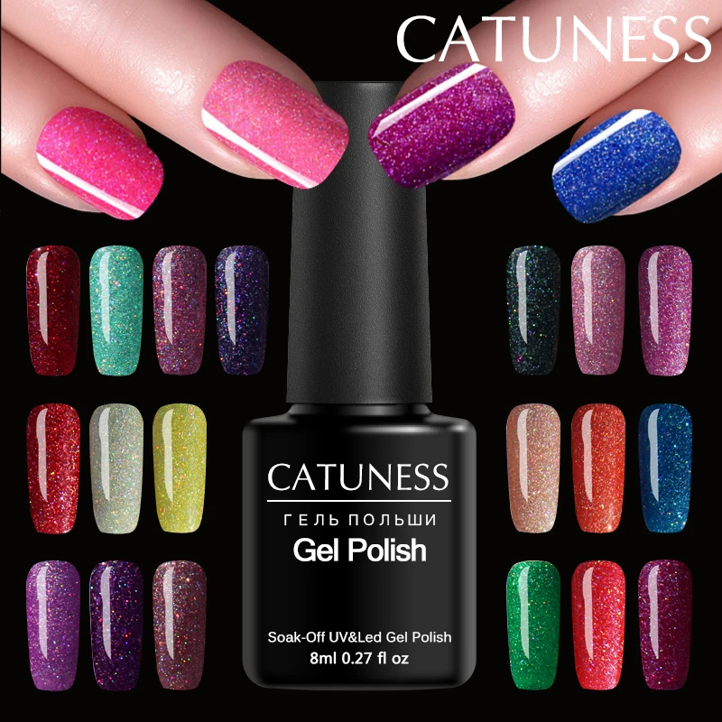 Неоновый Гель лак для ногтей CATUNESS изумрудно зеленого цвета Полупостоянный