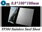 Лист нержавеющей стали TP304 AISI304, 0,8*100*100 мм, пластина из матовой нержавеющей стали, доска, DIY материал, бесплатная доставка