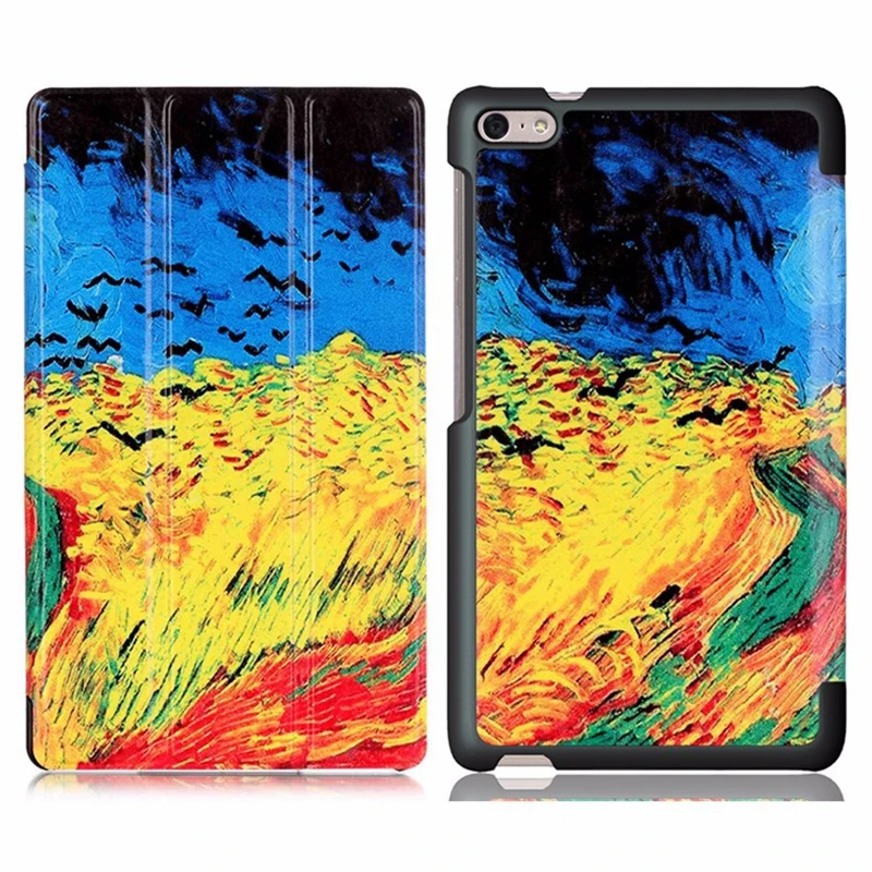 Unique design Color Painted Magnetic Smart Cover For Huawei MediaPad M2 PLE-703L T2 7.0 PRO Tablet cases PU Leather Case | Компьютеры и