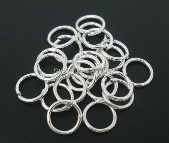 

500Pcs Open Jump Rings Silver Plated Alloy Round Jewelry DIY Findings Charms 6x0.9mm