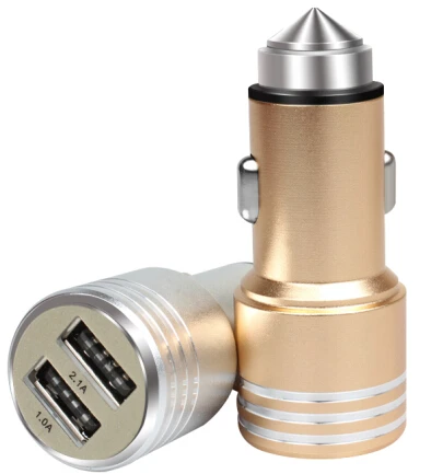 Автомобильное зарядное устройство 3 шт./лот автомобильное с двумя USB-портами