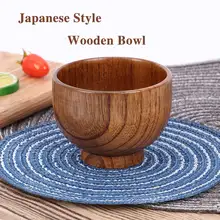 Японский стиль деревянная чаша ложка суп/салат риса чаши Ramen миска из натурального дерева посуда очаровательны