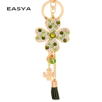 easya love clover creative gift key chain alloy rhinestone key chain bag pendant women handbag charm car accessories small gift