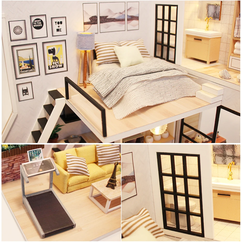 Кукольный домик Cutebee миниатюрная мебель сделай сам миниатюрный дом комнатная