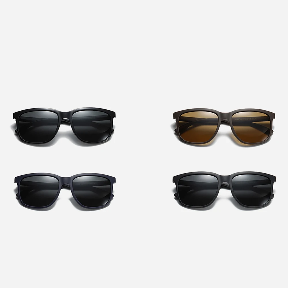 Peekaboo uv400 поляризационные солнцезащитные очки для мужчин tr90 Ультра светильник вождения мужские солнцезащитные очки матовый черный Высокое качество TAC