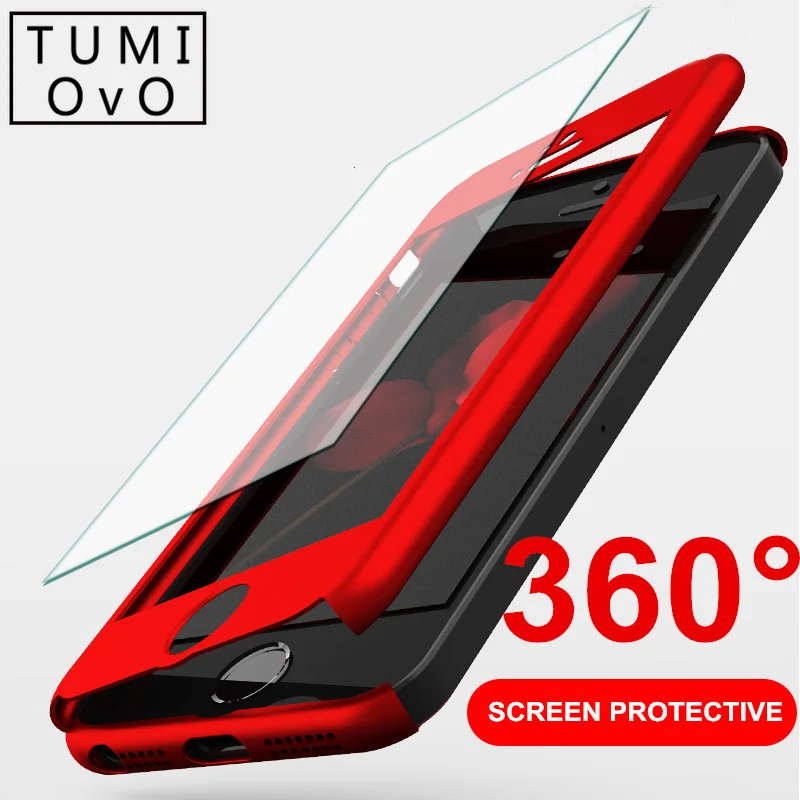 360 полноразмерный чехол для телефона iphone 5S 6s 5 6 7 8 Plus X жесткий из поликарбоната iPhone