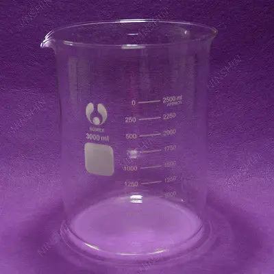 3000mL Glass Beaker Low Form Quality Item Lab Glassware | Канцтовары для офиса и дома