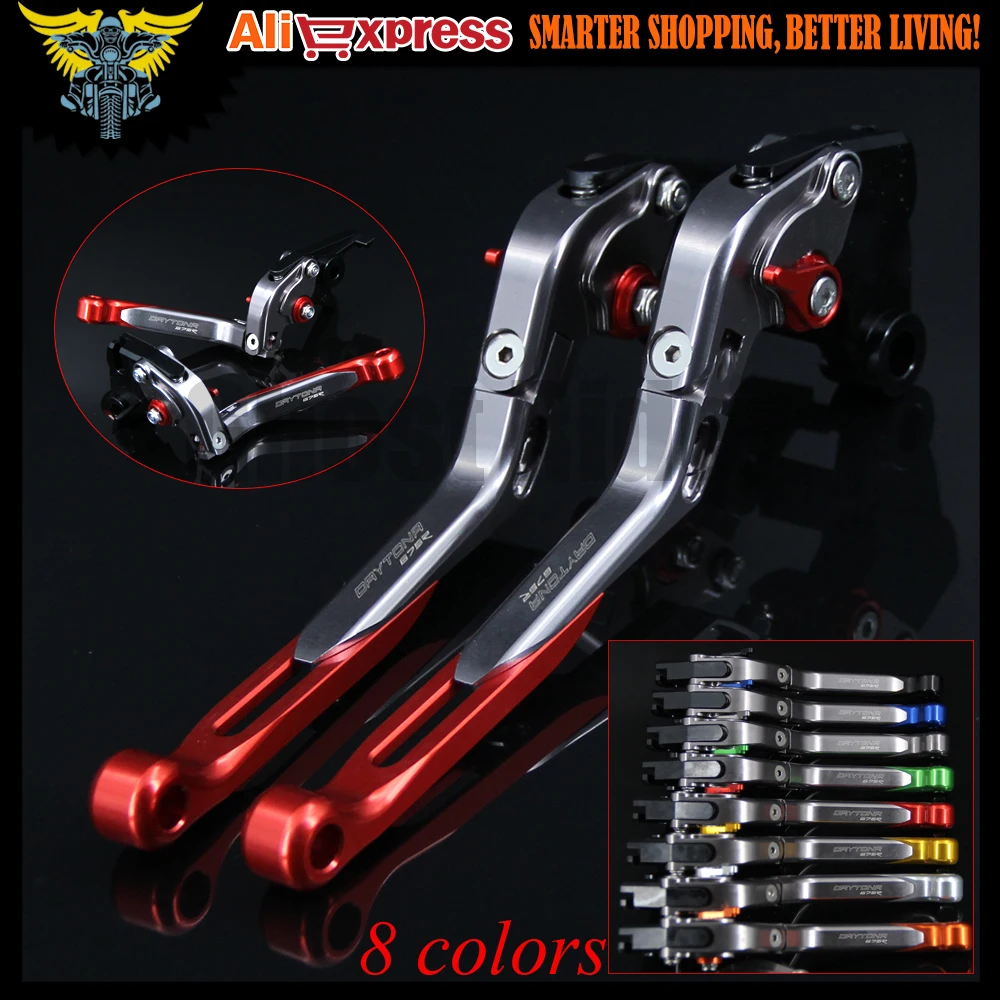 Лазерный Логотип (DAYTONA 675R) красный + титановый CNC рычаги сцепления тормоза
