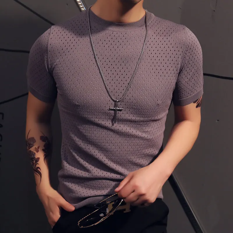 Мужская трикотажная рубашка из чистого хлопка высокого качества летний комплект