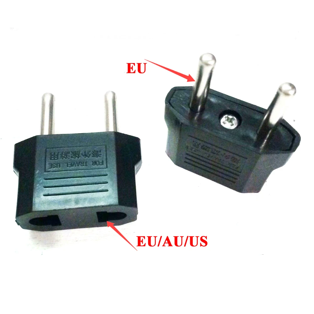 

Newest US AU EU To EU Plug USA To Euro Europe Travel Wall AC Power Charger Outlet Adapter Converter 2 Round Socket Pin