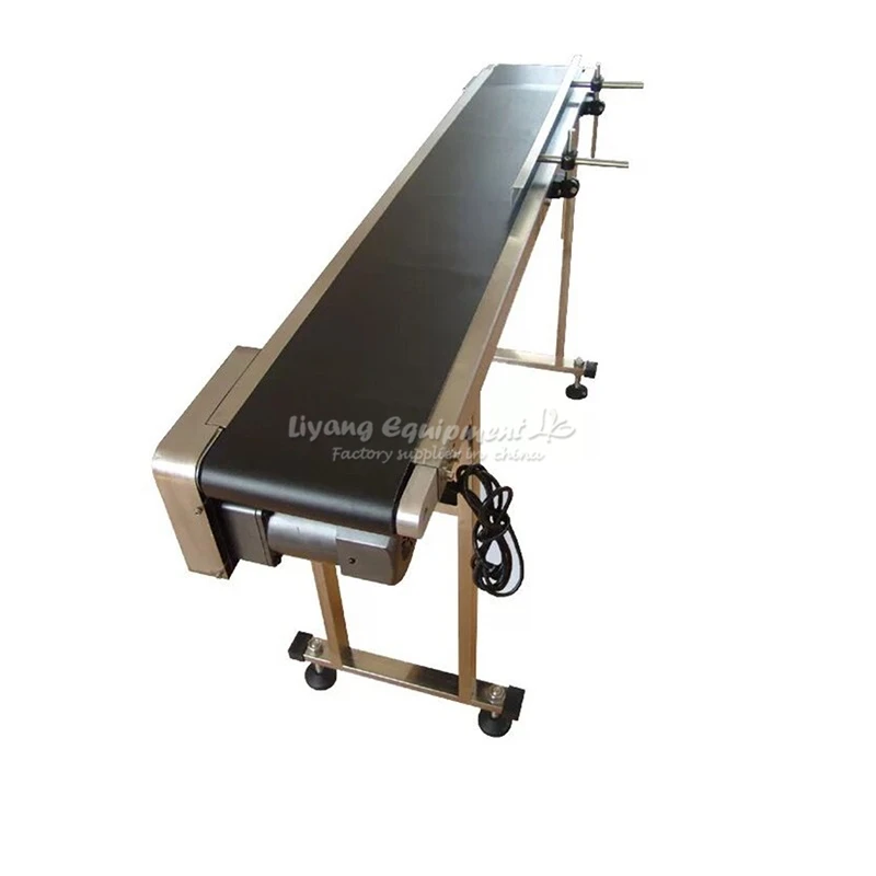 

LY 120W 1.5m Adjustable double buffles Stainless Steel Bottle fiber laser marking machine Conveyor Belt Box Bag Sticker