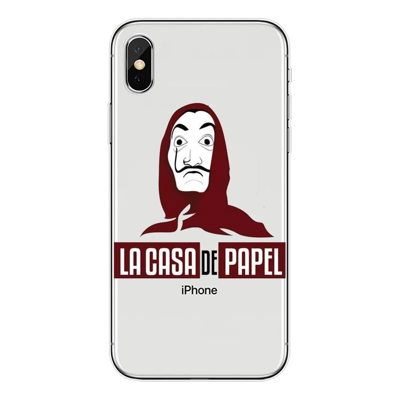 Популярный чехол для телефона La Casa De Papel iPhone XS Max 6 6SPlus 7Plus 8 8Plus XR 5S прозрачный мягкий