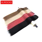 WJZ12070 1p Xi.Rocks Синтетические длинные прямые волосы на шпильках накладной Удлинитель на клипсе парик натуральный Омбре черные светильник-коричневые парики