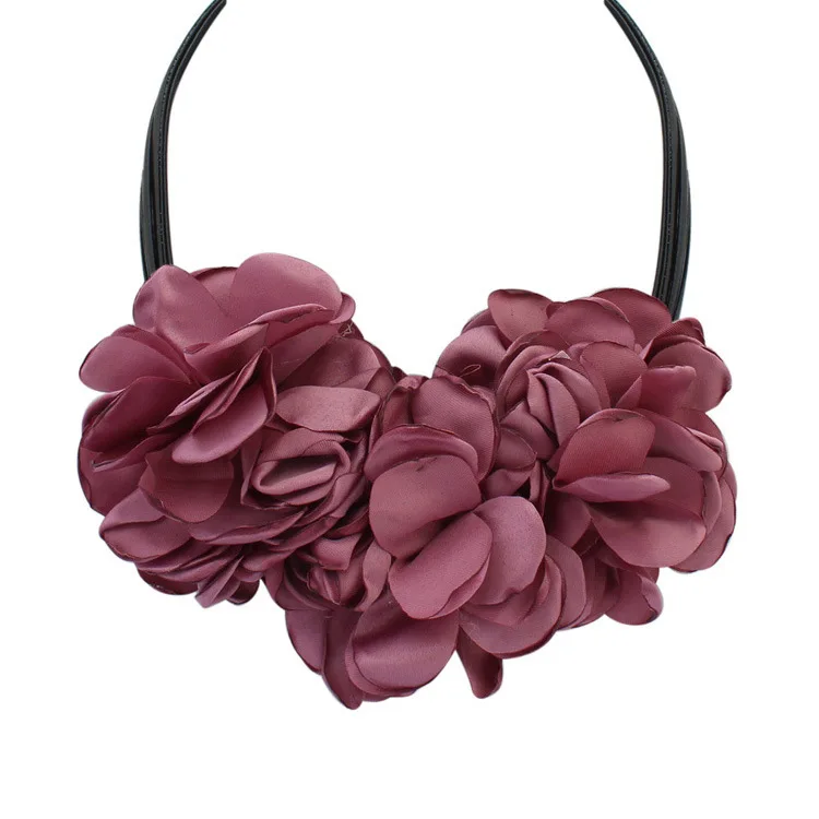 Женское Ожерелье чокер Terreau Kathy большие размеры из ткани с розами|Цепочки| |