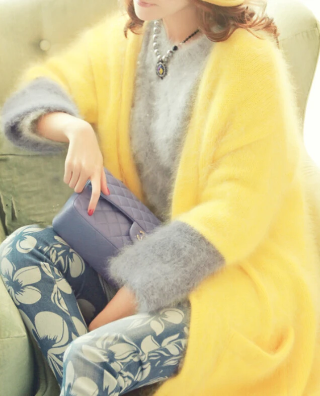 Женский вязаный кашемировый свитер TFP945 контрастный норковый |