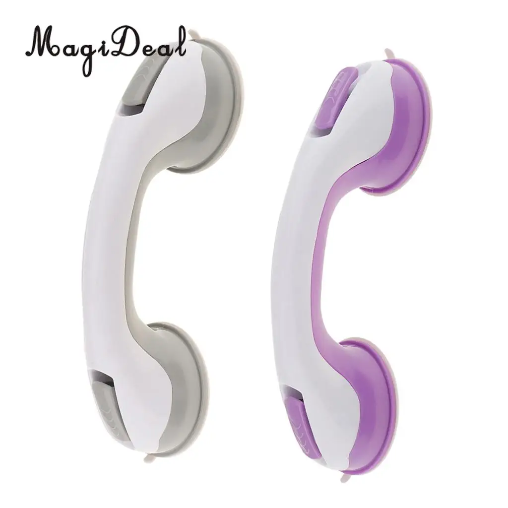 Ручка на присоске для ванной комнаты 2 шт. фиолетовый + серый | Дом и сад