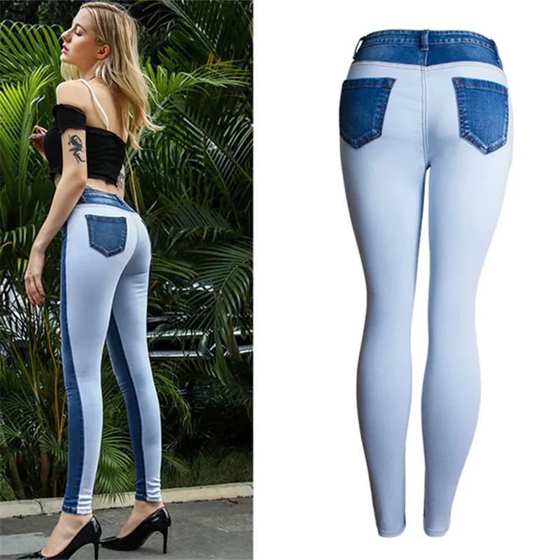 Женские узкие джинсовые брюки карандаш повседневные винтажные из денима в