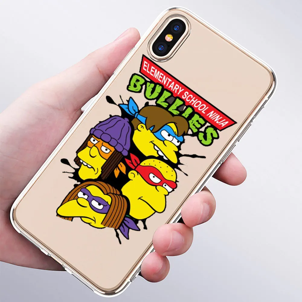 Мягкий силиконовый модный прозрачный чехол Los Simpsons для Apple iPhone 11 Pro XS MAX XR X 7 8 Plus 6 6s Plus 5 5C 5S SE