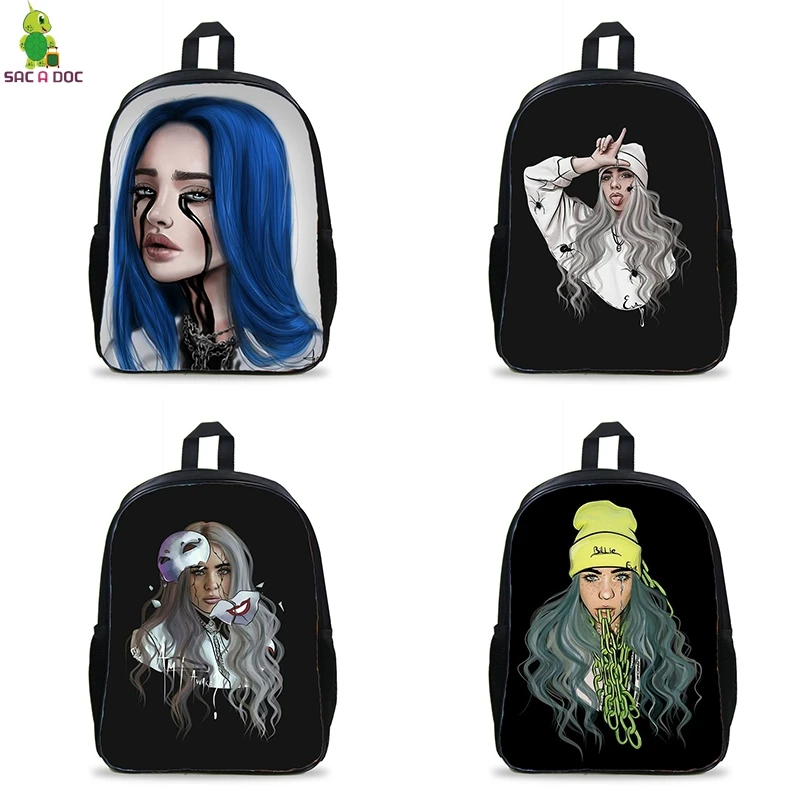 16 дюймов Billie Eilish, школьная сумка, рюкзак, детские сумки, Детские рюкзаки для подростков, девочек, мальчиков, дорожная сумка, Mochilas Escolares