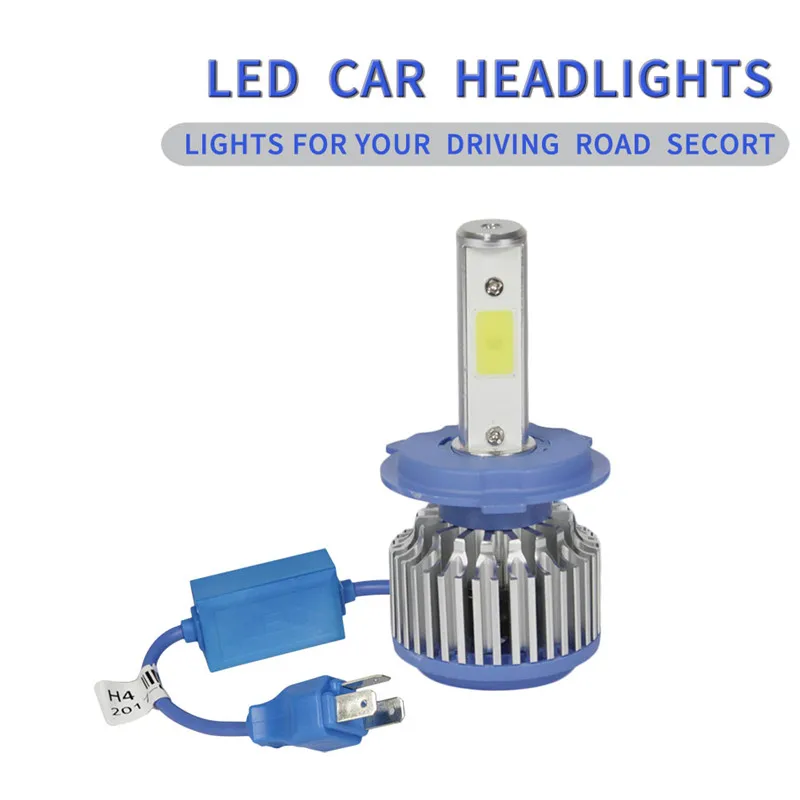 2pcs LED H4 Lamp Car Lights COB Headlight Bulbs 12V 72W 8000LM 6000K Auto High Low Beam Bulb Automobile Headlamp For All Cars | Автомобили