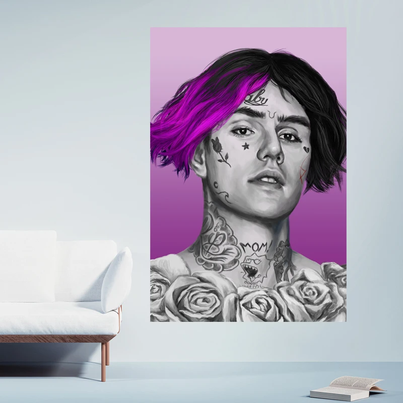 Настенный постер NOOG Lil Peep настенные картины в стиле хип хоп плакаты и принты на