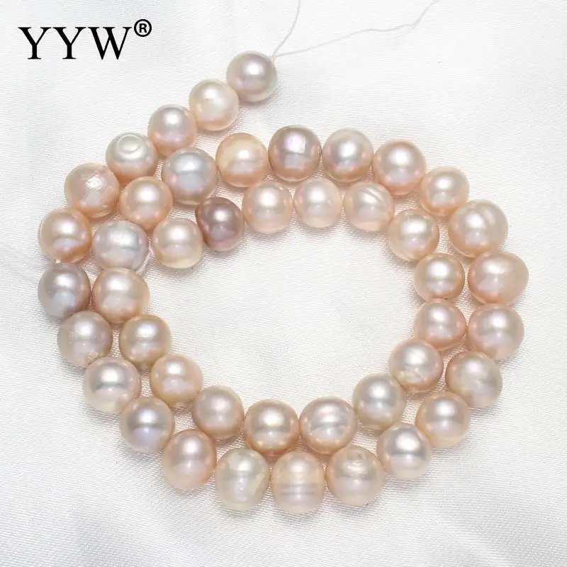 

High Quality 9-10mm Natural Freshwater Pearl Beads purple Pearl Round Loose Beads For DIY Necklace Bracelat Jewelry Making