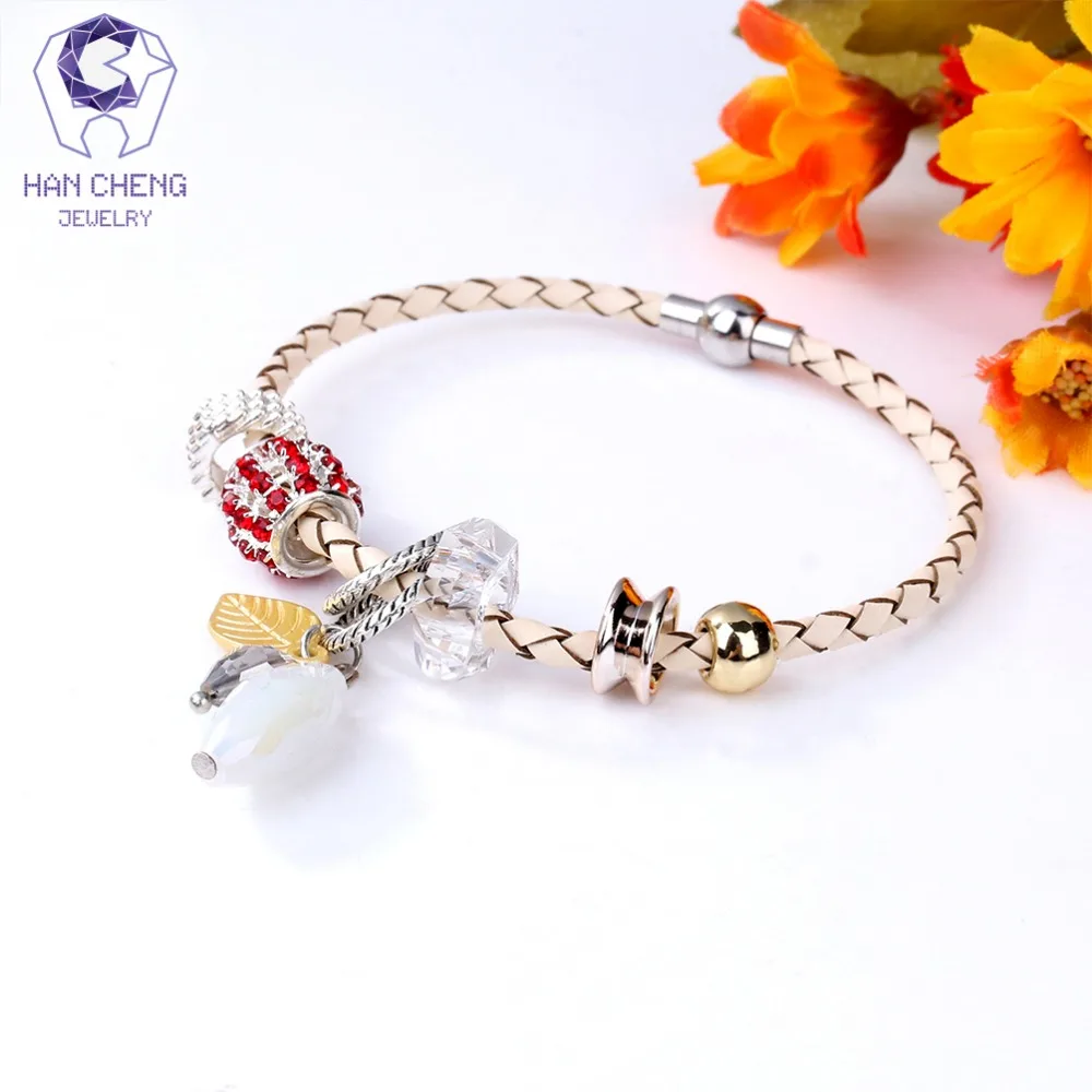 Лидер продаж браслет ручной работы HanCheng в стиле бохо с подвесками виде листьев