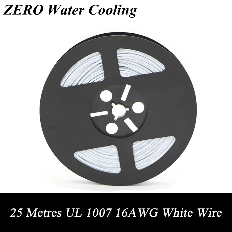 

25 Metres/Roll White Color UL1007 16AWG Flexible Stranded Electronic Wire.