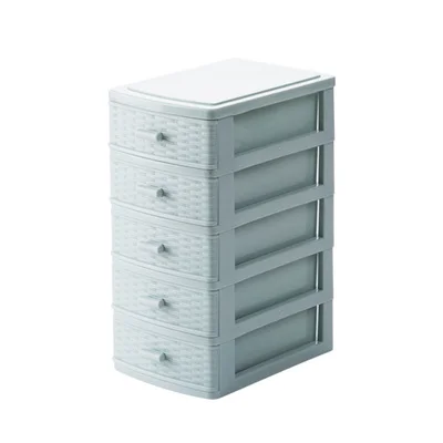 5-layer blue Ящик многослойный Настольный ящик для хранения косметики стол канцелярские товары пластиковый стеллаж Органайзер коробка - Цвет: 5-layer blue