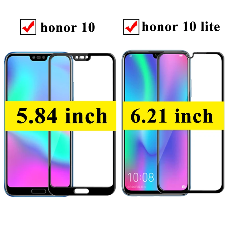 Полное покрытие из закаленного стекла Honor 10 lite Защита экрана для huawei Honor10 Armor Light