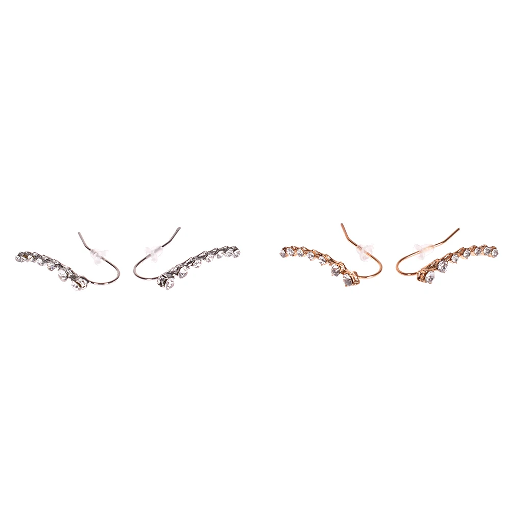 Новинка Лидер продаж 1 пара Модные золотые с украшением в виде кристаллов манжета