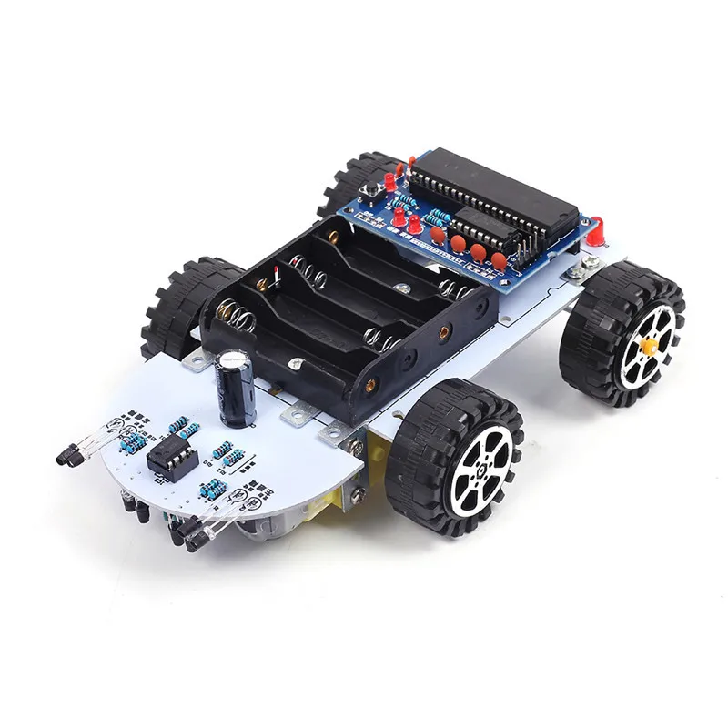 Набор для творчества C51 Интеллектуальный автомобильный комплект для отслеживания препятствий Интеллектуальный автомобильный комплект с двумя моторными приводами умный автомобильный робот-автомобиль DIY Набор