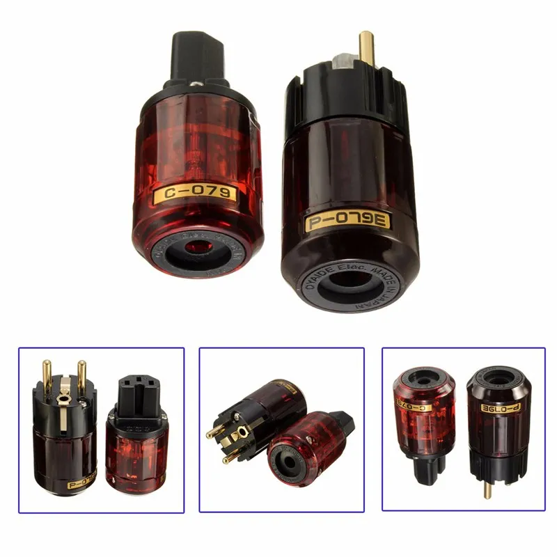LEORY P-079e штепсельная вилка европейского стандарта C-07P аудиоразъем IEC HiFi