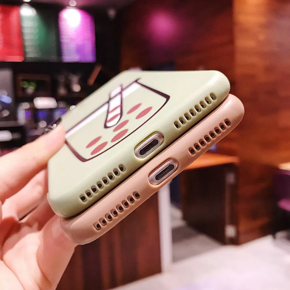 KISSCASE милый чехол для телефона с узором iPhone 7 Plus 8 X XS MAX XR матовый шоколадный 6 6S