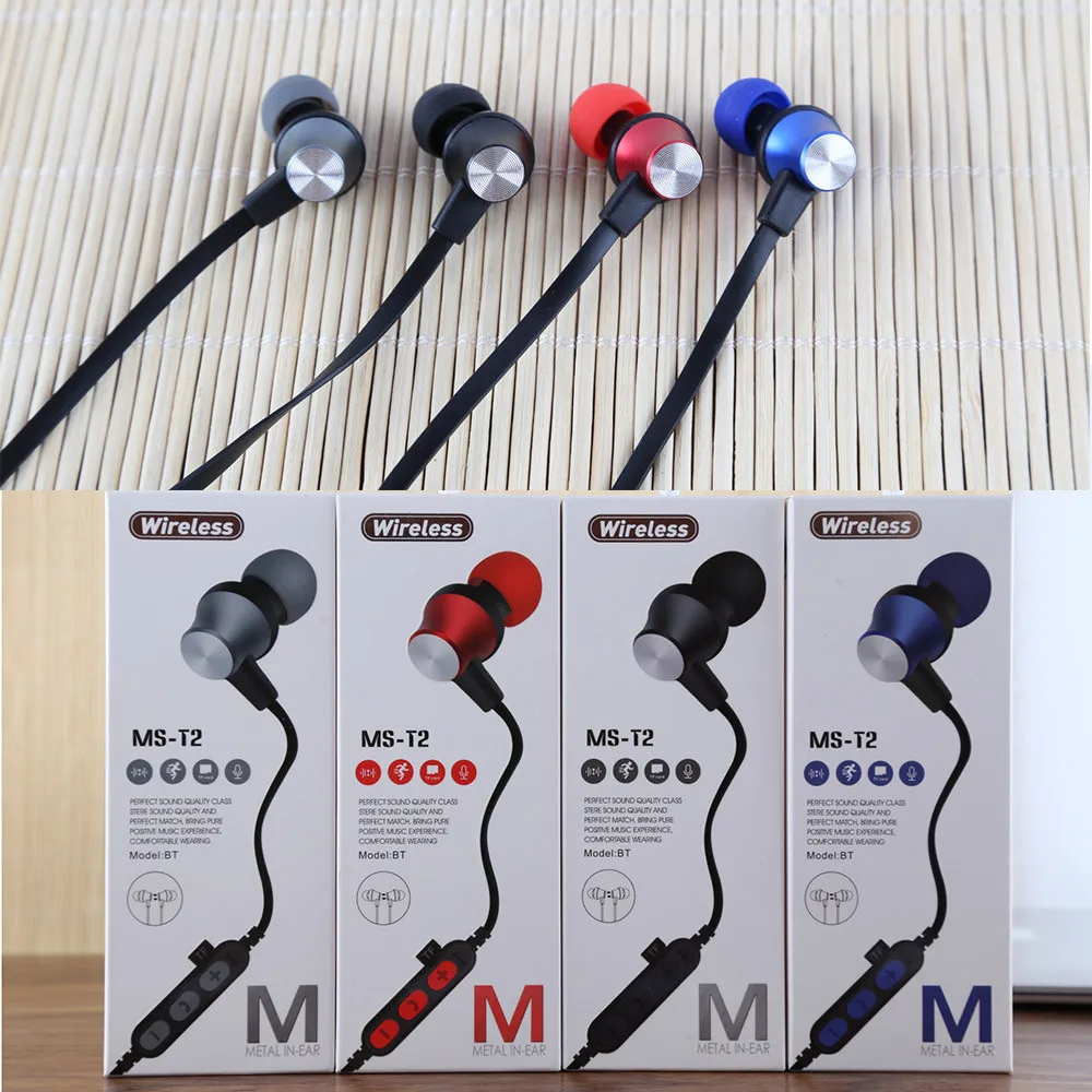 Бас Bluetooth наушники беспроводные с микрофоном магнитные для мобильного телефона