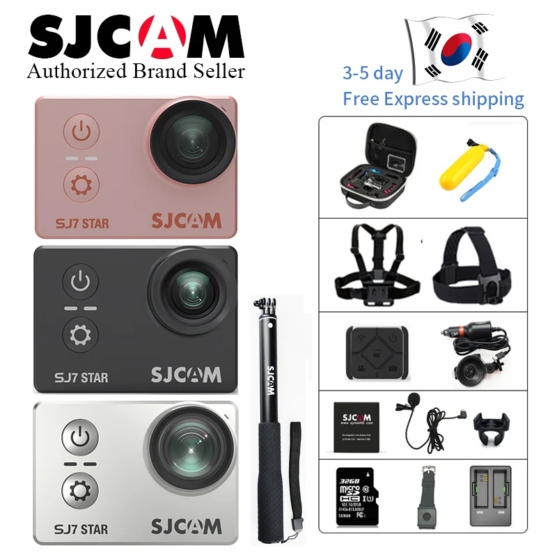 Дешево! SJCAM SJ7 Star Wifi Экшн камера 4K 30fps Gyro сенсорный экран Ambarella A12S75 спортивная