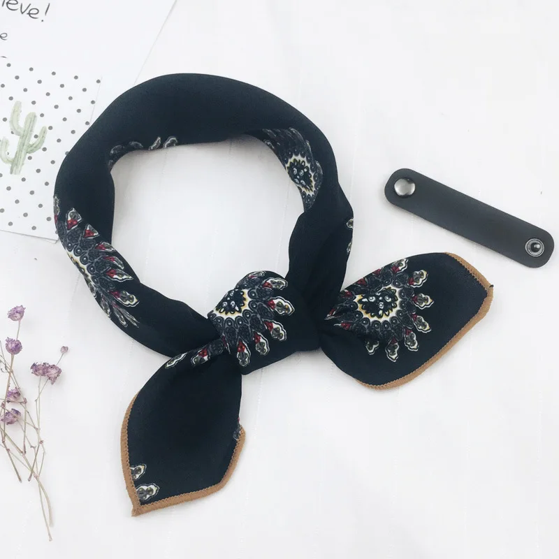 50*50 см Ретро многоцветный квадратный шарф в полоску дизайн платок с принтом для женщин шеи Bufanda повязка для волос Обертывания Echarpe